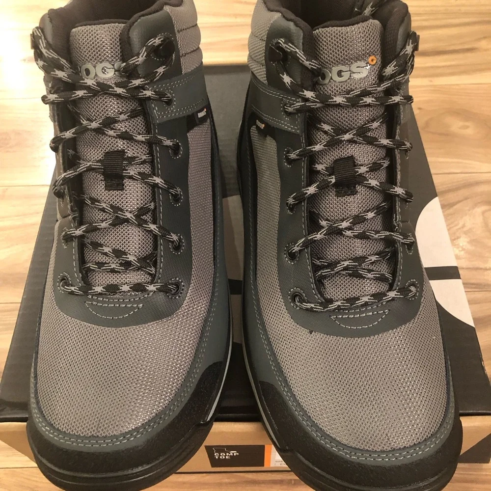 Bogs Shale Mid CT ESD Men's Work Boots, Gray Multi, 11D(M)